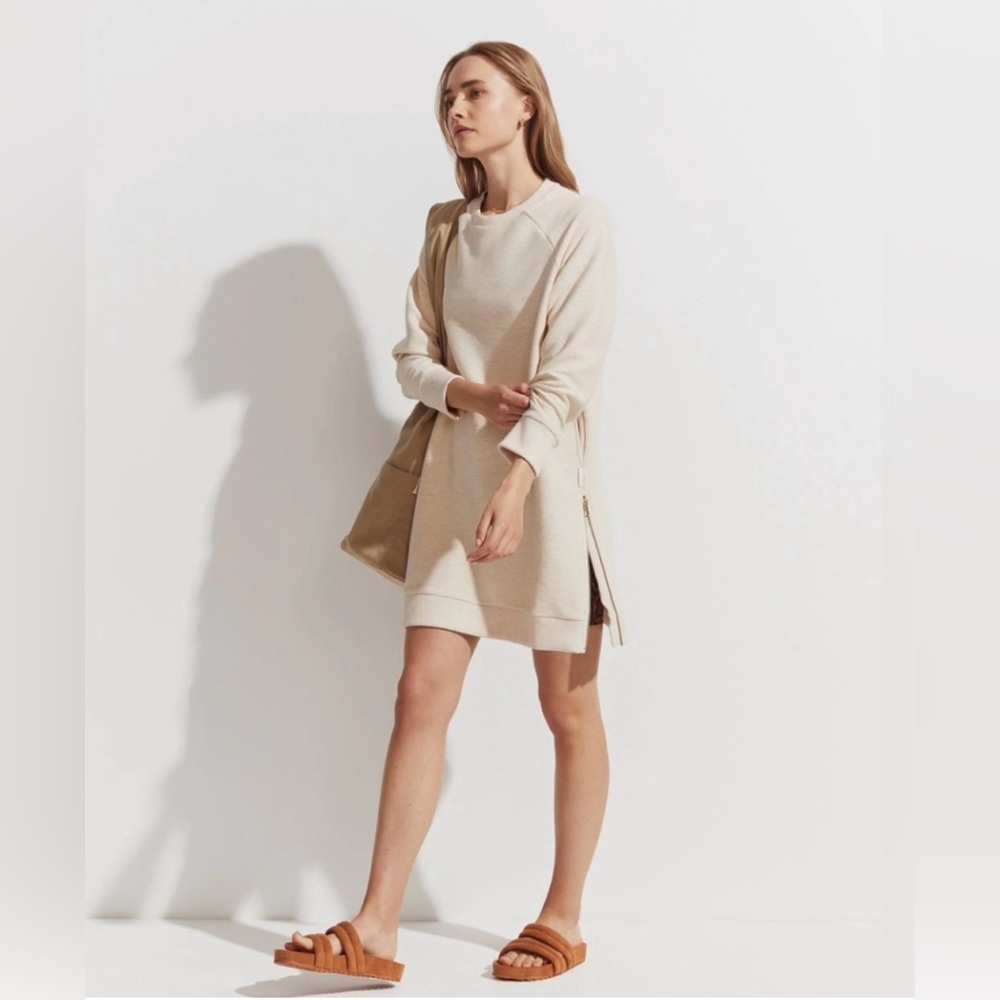 Varley Women’s Albret Dress, Oatmeal Marl, Size Small